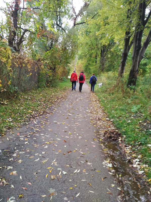 Walking down the Lower Don River Valley Trail