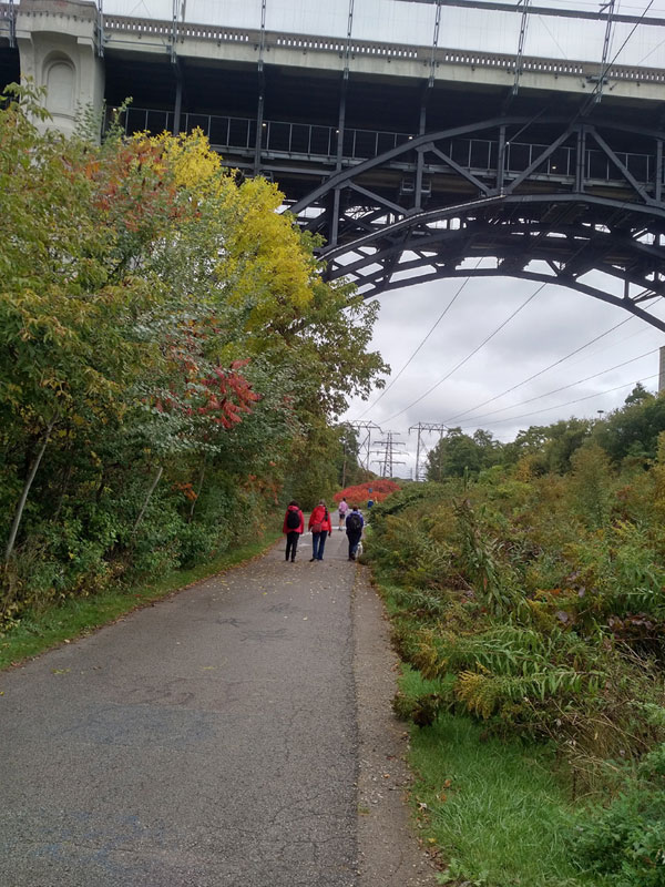 Walking down the Lower Don River Valley Trail