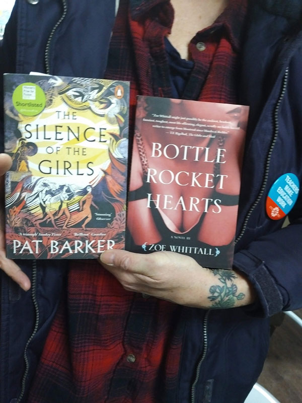 Silent book club member presents books by Pat Barker and Zoe Whittall