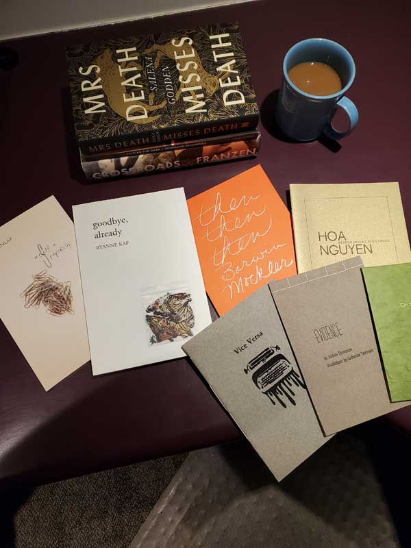 My silent book club book and chapbook selections