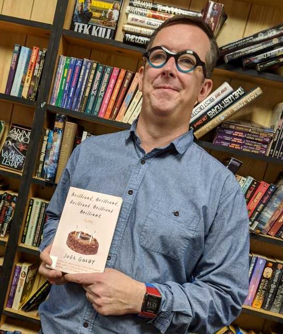 Todd Tyrtle and book at February 2020 silent book club meeting