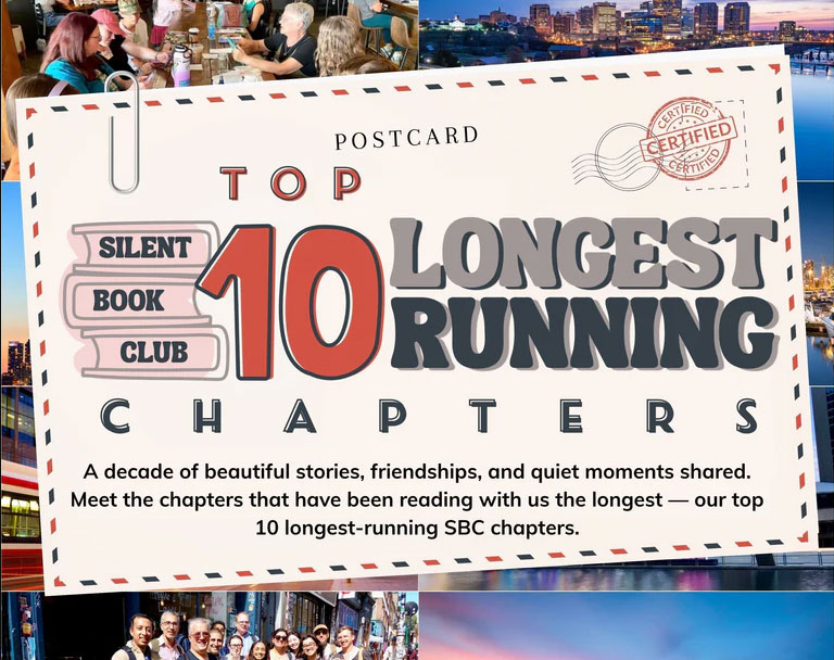 Silent Book Club top 10 longest-running chapters worldwide