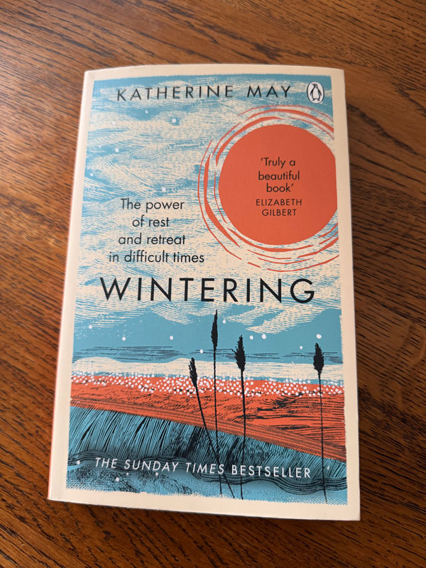 Silent book club member Jen's recent reading includes Wintering by Katherine May (Photo by Jennifer D. Foster)